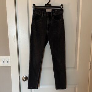 Everlane The Cheeky Straight Jean Black High Rise Size 24